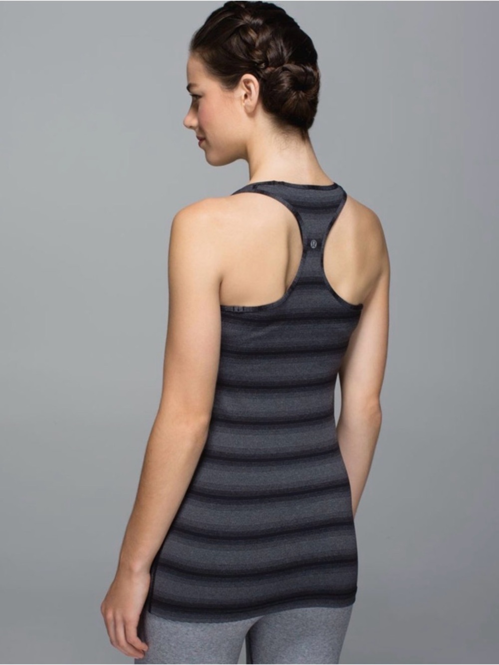 lululemon athletica Charcoal Striped Tank Top